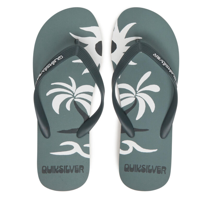 Джапанки Quiksilver Molokai Screen AQYL101427 Зелен цвят на ниска цена