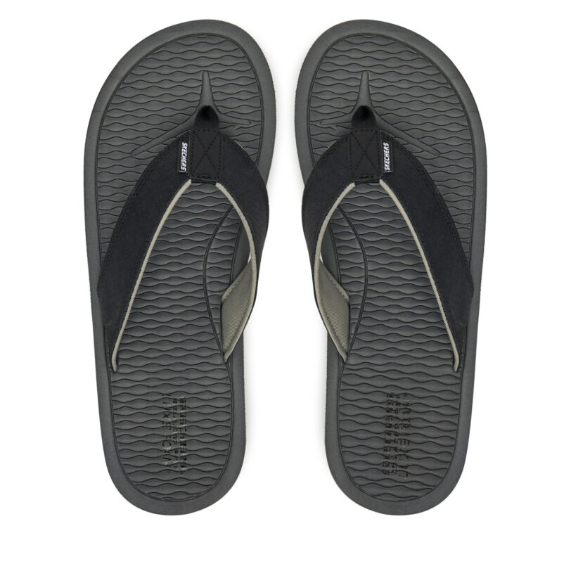 Джапанки Skechers Tantric-Copano 205097/BLK Черен цвят на ниска цена