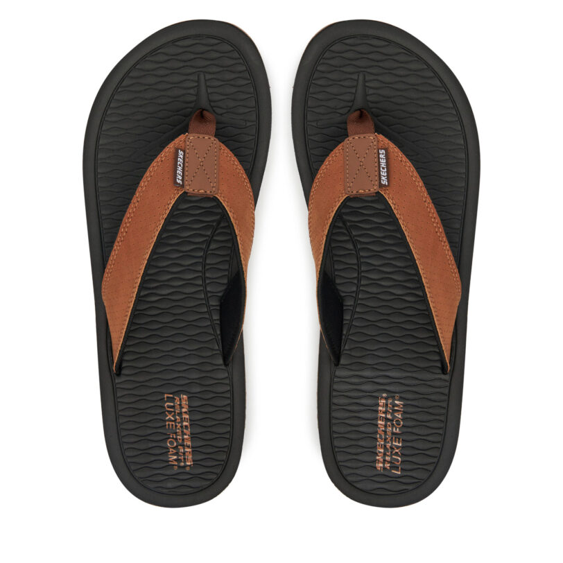 Джапанки Skechers Tantric-Copano 205097/BRN Кафяв цвят на ниска цена