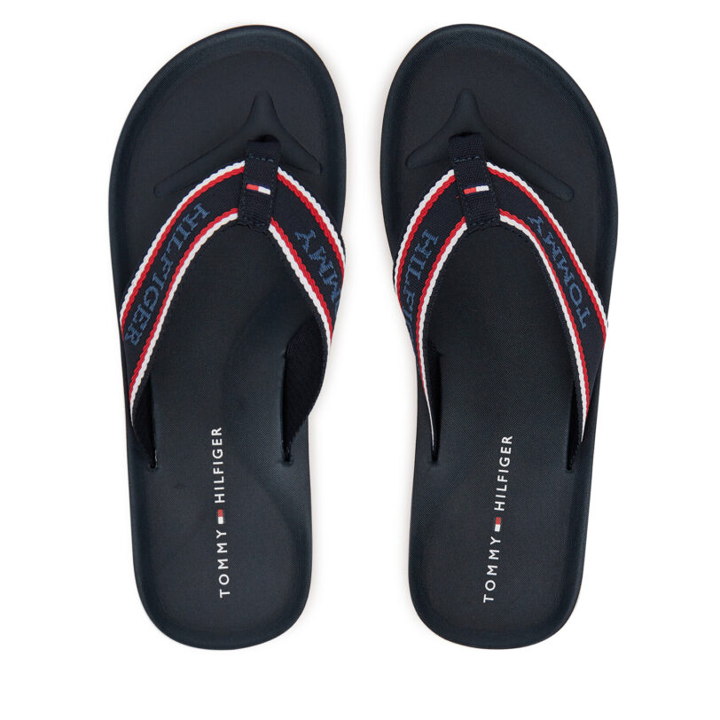 Джапанки Tommy Hilfiger Comfort Hilfiger Beach Sandal FM0FM05510 Тъмносин цвят на ниска цена