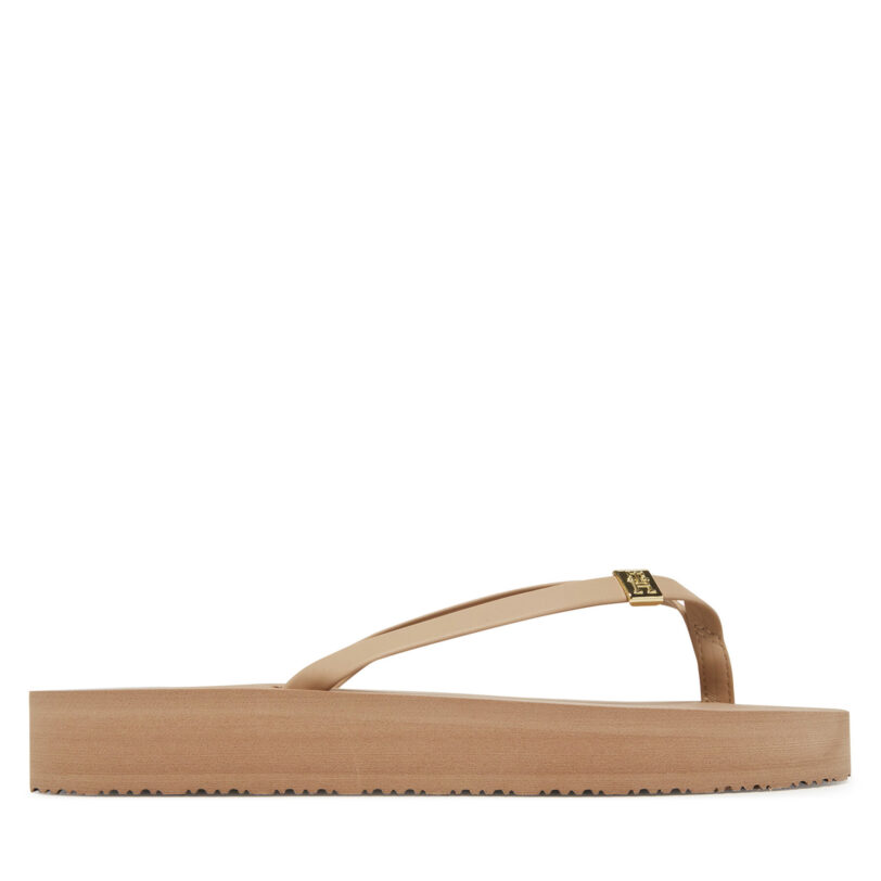 Джапанки Tommy Hilfiger Elevated Chic Beach Sandal FW0FW08523 Бежов цвят на ниска цена