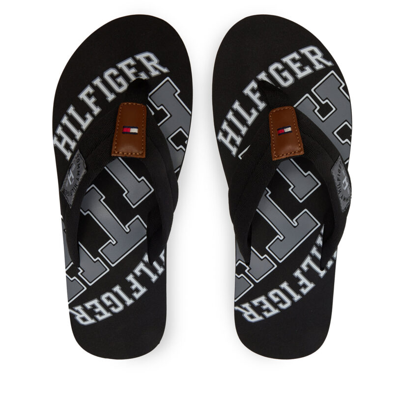 Джапанки Tommy Hilfiger Essential Th Beach Sandal FM0FM01369 Черен цвят на ниска цена