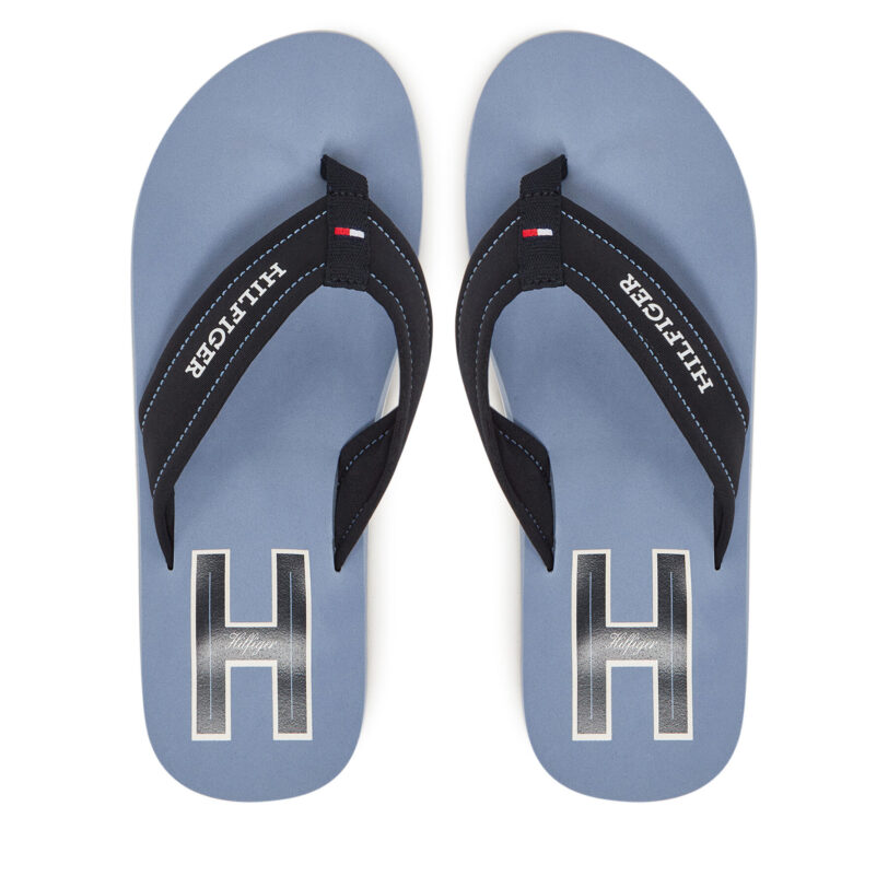 Джапанки Tommy Hilfiger Hilfiger H Padded Beach Sandal FM0FM05536 Тъмносин цвят на ниска цена