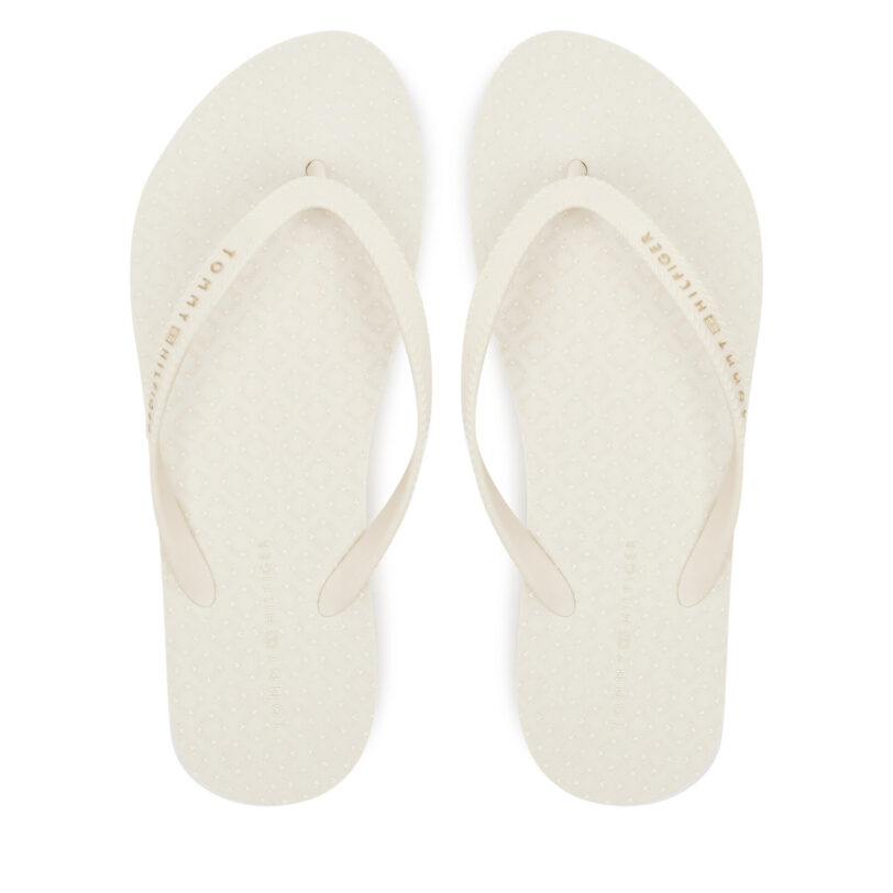 Джапанки Tommy Hilfiger Hilfiger Strap Beach Sandal FW0FW08736 Екрю цвят на ниска цена