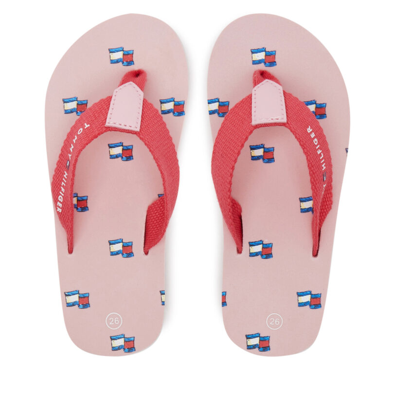 Джапанки Tommy Hilfiger T3A8-33807-0058X M Розов цвят на ниска цена