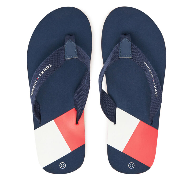 Джапанки Tommy Hilfiger T3X8-33908-0058 S Тъмносин цвят на ниска цена