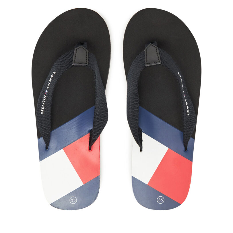Джапанки Tommy Hilfiger T3X8-33908-0058 S Черен цвят на ниска цена