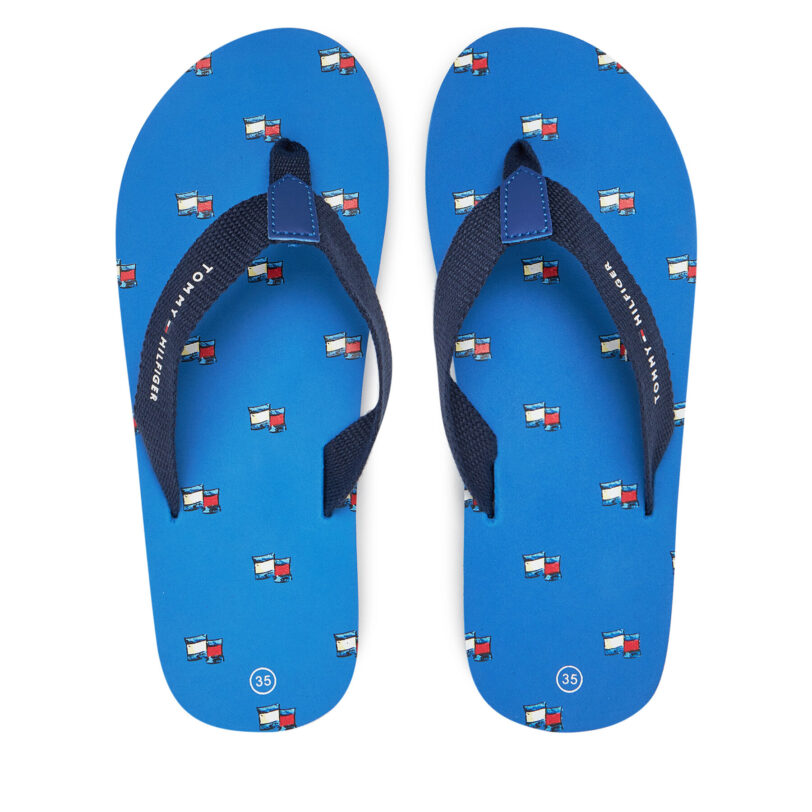 Джапанки Tommy Hilfiger T3X8-33909-0058A023 S Син цвят на ниска цена