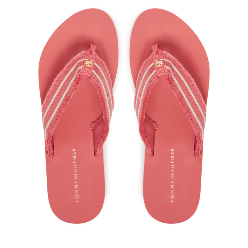 Джапанки Tommy Hilfiger TH Webbing Beach Sandal FW0FW08739 Коралов цвят на ниска цена