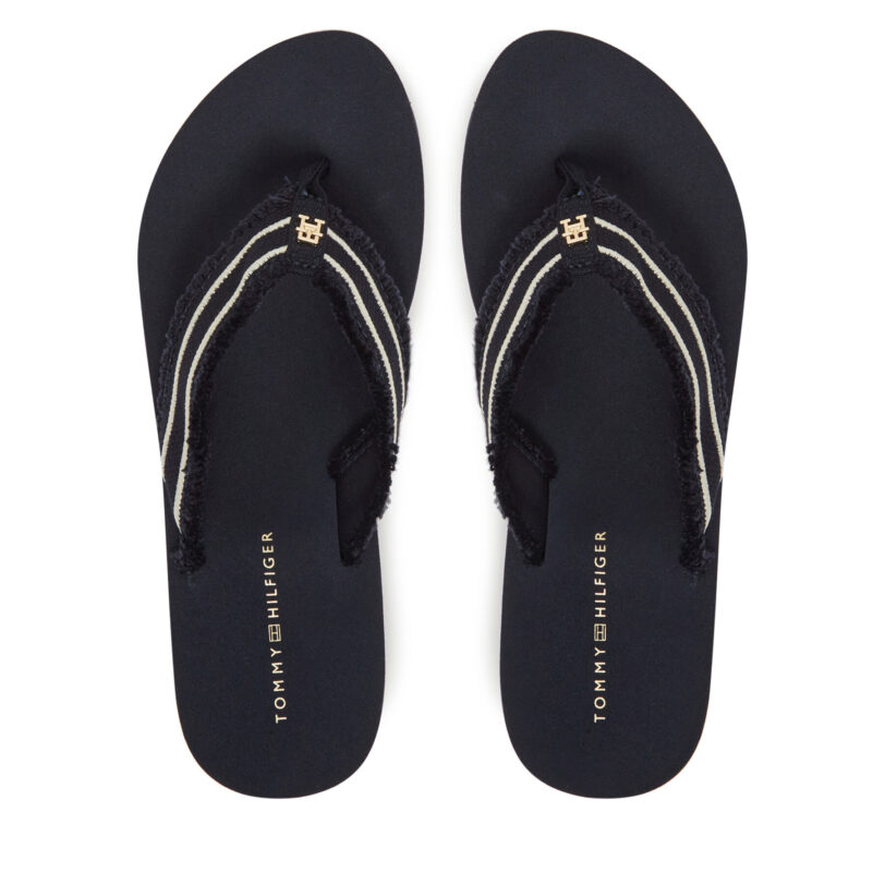 Джапанки Tommy Hilfiger TH Webbing Beach Sandal FW0FW08739 Тъмносин цвят на ниска цена