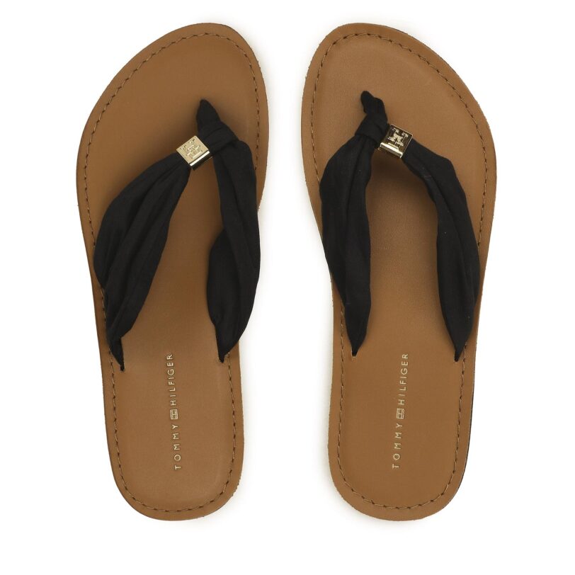 Джапанки Tommy Hilfiger Th Elevated Beach Sandal FW0FW06985 Тъмносин цвят на ниска цена