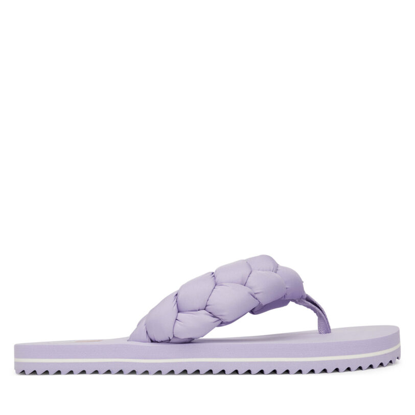Джапанки Tommy Jeans Braided Thong Beach Sandal EN0EN02877 Виолетов цвят на ниска цена