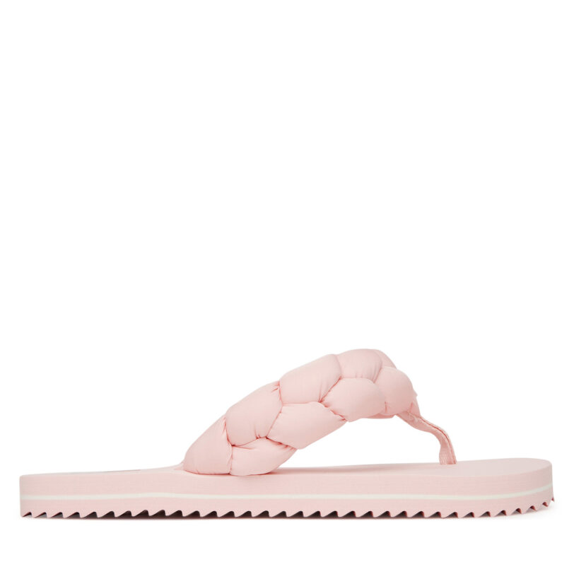 Джапанки Tommy Jeans Braided Thong Beach Sandal EN0EN02877 Розов цвят на ниска цена