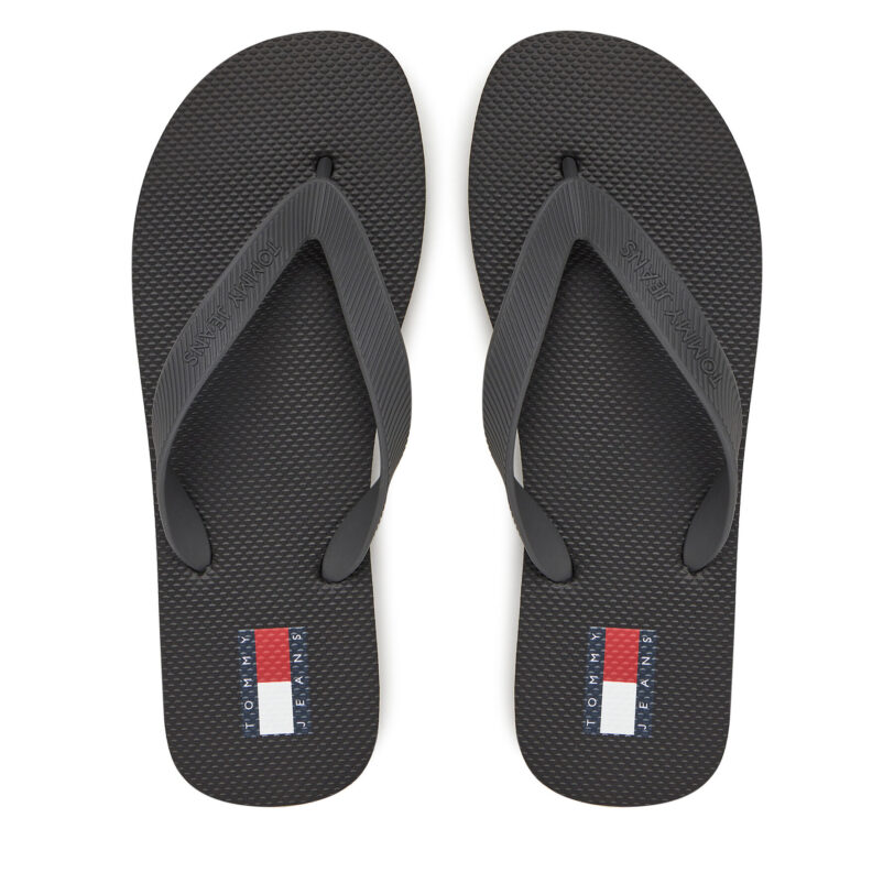 Джапанки Tommy Jeans Tjm Beach Sandal EM0EM01560 Черен цвят на ниска цена