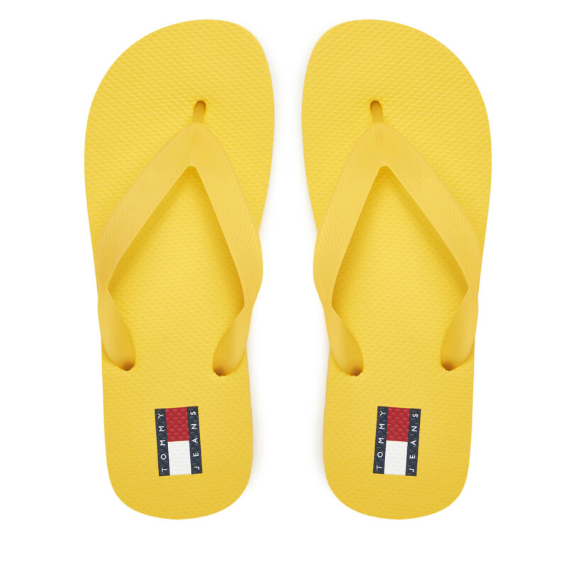 Джапанки Tommy Jeans Tjw Logo Flip Flop EN0EN02447 Жълт цвят на ниска цена