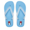 Джапанки Tommy Jeans Tjw Logo Flip Flop EN0EN02447 Светлосиньо цвят на ниска цена