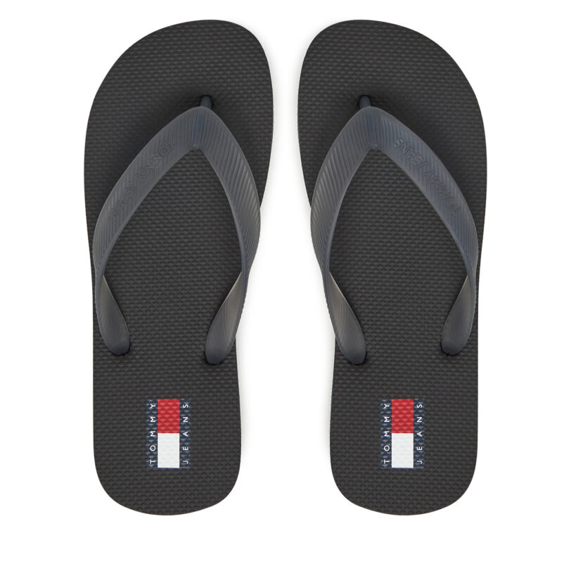 Джапанки Tommy Jeans Tjw Logo Flip Flop EN0EN02447 Черен цвят на ниска цена