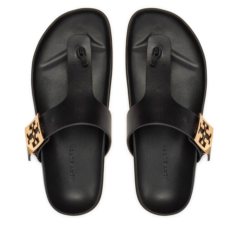 Джапанки Tory Burch Mellow Thong Sandal 155190 Черен цвят на ниска цена