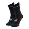 Дълги чорапи unisex Compressport Pro Racing Socks V4.0 Run High XU00046B_906 Черен цвят на ниска цена