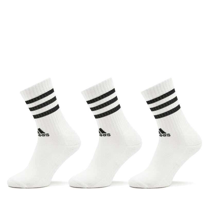 Дълги чорапи unisex adidas 3-Stripes Cushioned Crew Socks 3 Pairs HT3458 Бял цвят на ниска цена