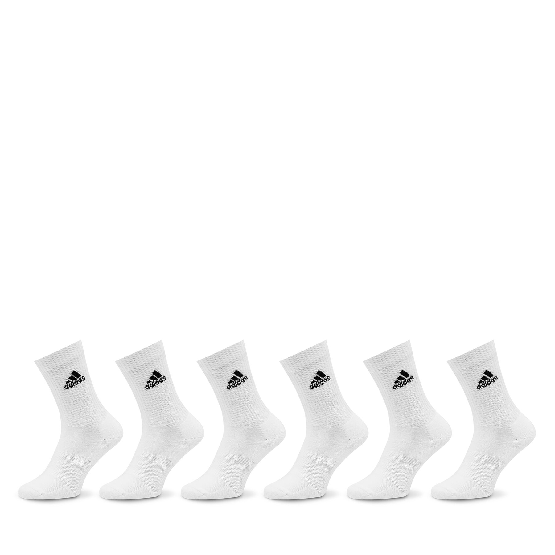 Дълги чорапи unisex adidas Cushioned Sportswear Crew Socks 6 Pairs HT3453 Бял цвят на ниска цена