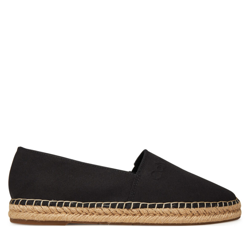 Еспадрили Calvin Klein Espadrille Cv Logo HM0HM01808 Черен цвят на ниска цена