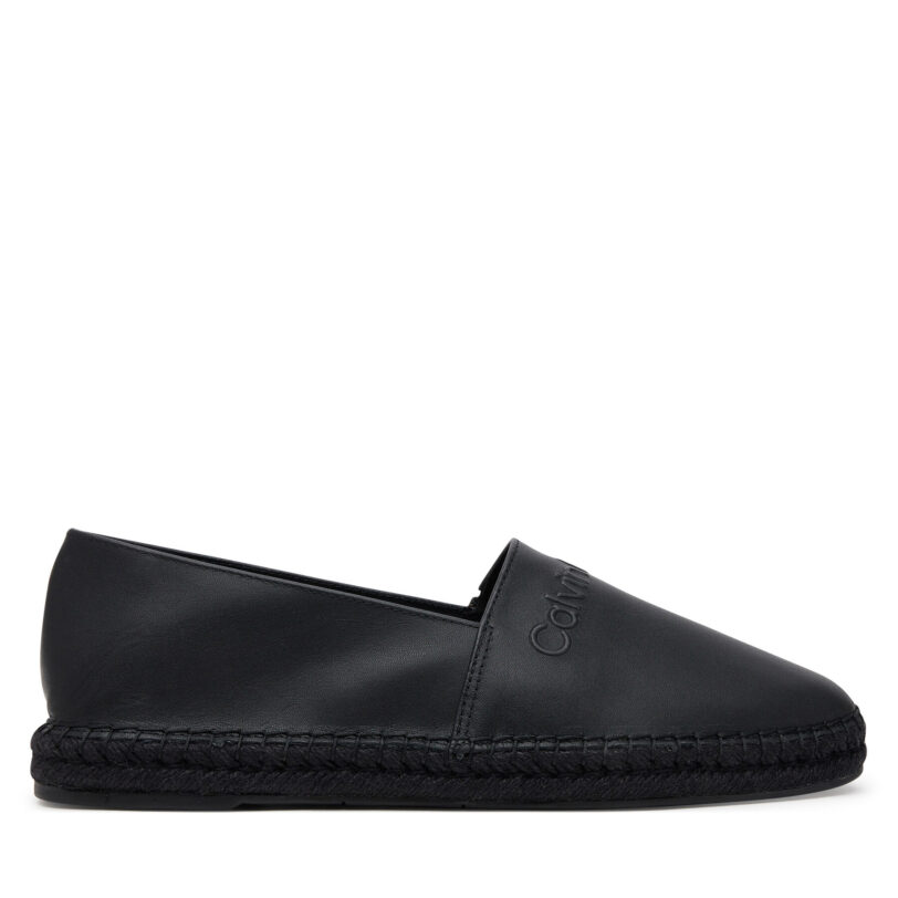 Еспадрили Calvin Klein Espadrille Lth HM0HM01882 Черен цвят на ниска цена
