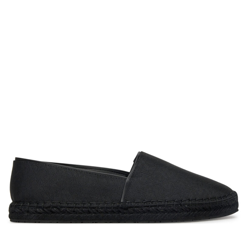 Еспадрили Calvin Klein Flat Espadrille - Jacq HW0HW02467 Черен цвят на ниска цена