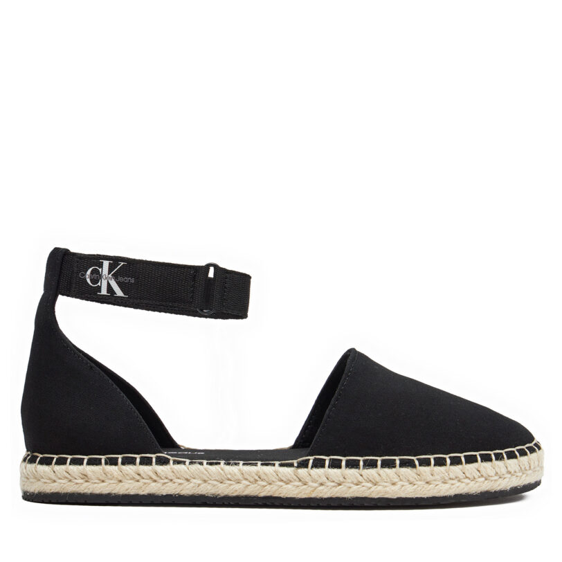 Еспадрили Calvin Klein Jeans Ankle Espadrille Btw YW0YW01027 Черен цвят на ниска цена