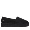 Еспадрили Calvin Klein Jeans Flatform Esdparille Mg/Hdw YW0YW01737 Черен цвят на ниска цена