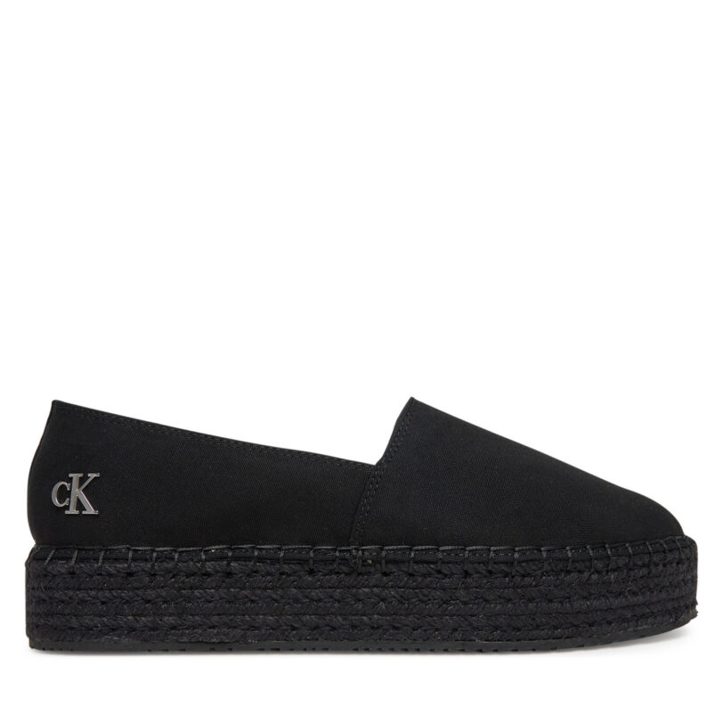 Еспадрили Calvin Klein Jeans Flatform Esdparille Mg/Hdw YW0YW01737 Черен цвят на ниска цена