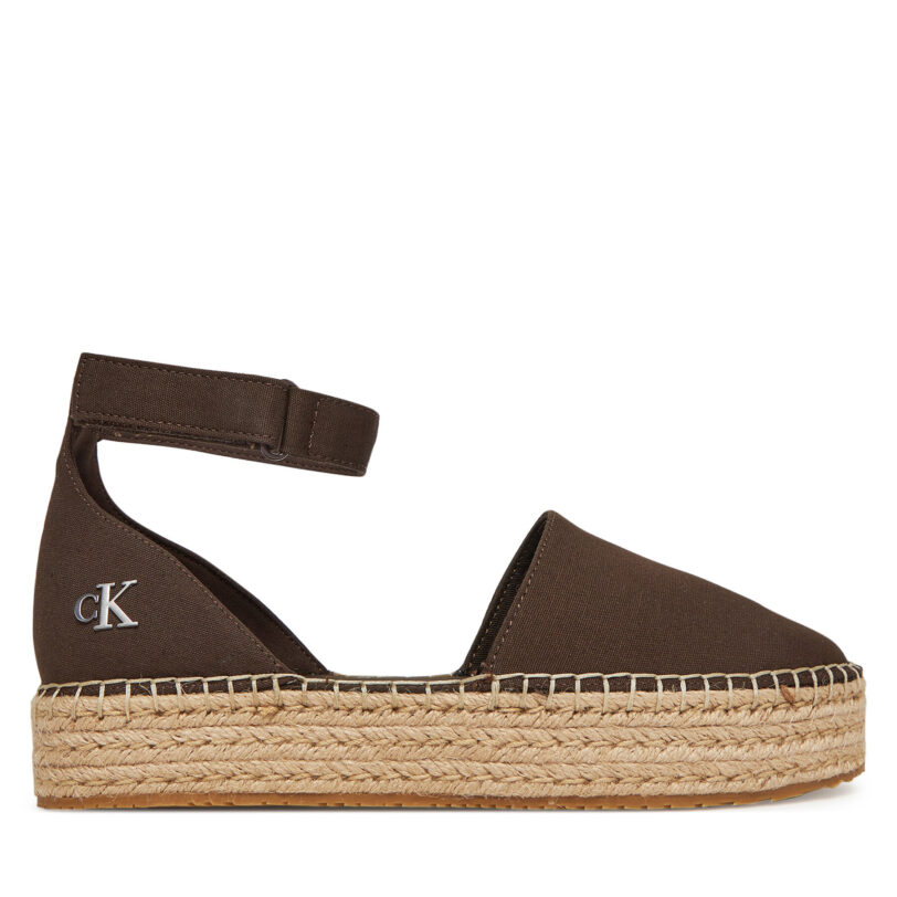 Еспадрили Calvin Klein Jeans Flatform Espadrille Sling Mg YW0YW01735 Кафяв цвят на ниска цена