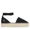 Еспадрили Calvin Klein Jeans Flatform Espadrille Sling Mg YW0YW01735 Черен цвят на ниска цена