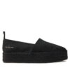 Еспадрили Calvin Klein Jeans Platform Espadrille Mix Ml Mtl YW0YW01622 Черен цвят на ниска цена