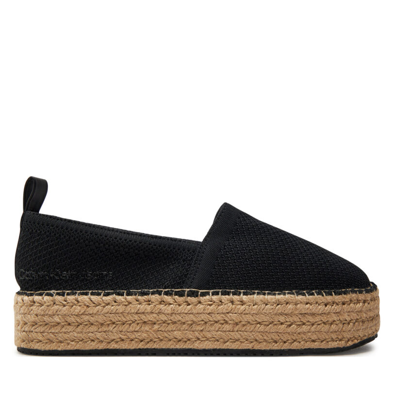 Еспадрили Calvin Klein Jeans Platform Espadrille Uc YW0YW01377 Черен цвят на ниска цена