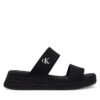 Еспадрили Calvin Klein Jeans Sporty Rope Mg Lth Webbing YW0YW01704 Черен цвят на ниска цена