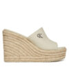 Еспадрили Calvin Klein Jeans Wedge Rope Slide Mg YW0YW01699 Екрю цвят на ниска цена