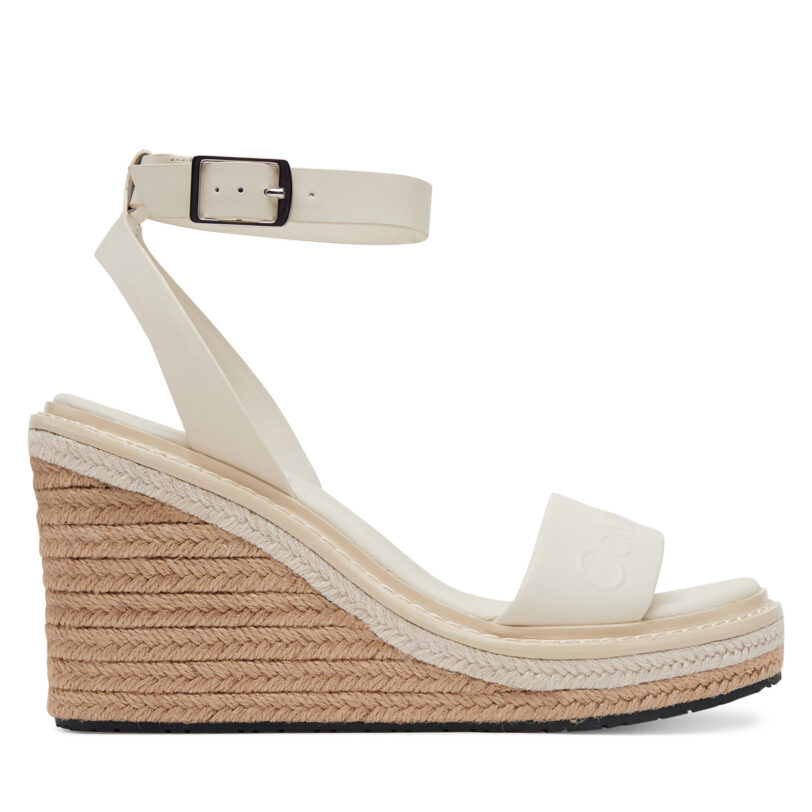 Еспадрили Calvin Klein Wedge Sandal 70 - He HW0HW02376 Бял цвят на ниска цена