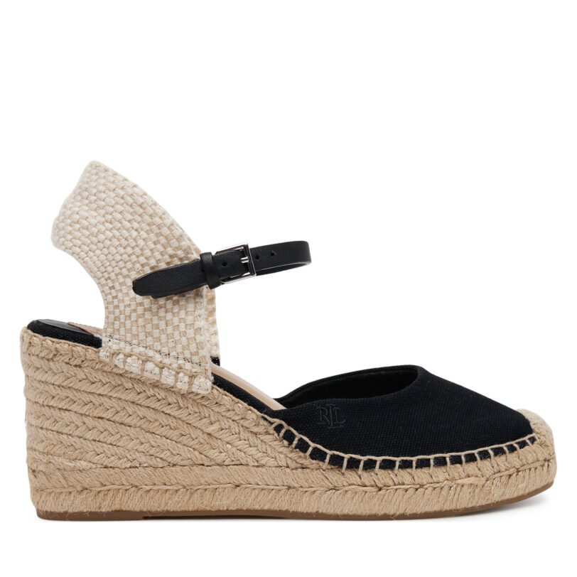 Еспадрили LAUREN RALPH LAUREN Robby 802961836001 Черен цвят на ниска цена