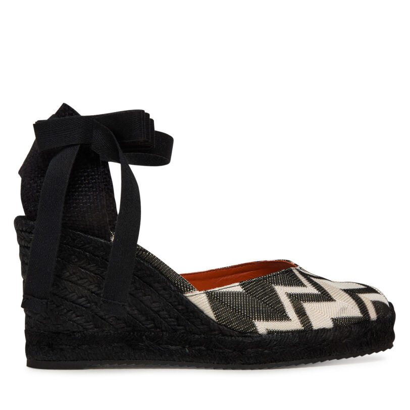 Еспадрили M Missoni Eva 80 MWB008_022 Черен цвят на ниска цена