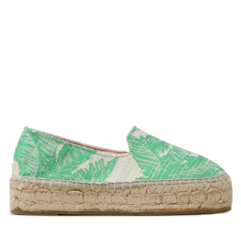 Еспадрили Manebi Cotton Jaquard Double Sole Espadrilles G 4.8 D0 Зелен цвят на ниска цена