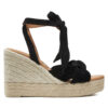 Еспадрили Manebi Hamptons Wedge Espadrilles With Knot K 1.0 WS Черен цвят на ниска цена