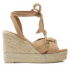 Еспадрили Manebi Hamptons Wedge Espadrilles With Knot M 1.1 WS Бежов цвят на ниска цена