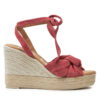 Еспадрили Manebi Hamptons Wedge Espadrilles With Knot W 1.5 WS Бордо цвят на ниска цена