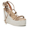 Еспадрили Manebi Soft Suede Lace-Up Wedge Espadrilles L 8.7 WA Кафяв цвят на ниска цена