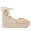 Еспадрили Manebi Soft Suede Wedge Espadrilles M 1.1 WV Бежов цвят на ниска цена