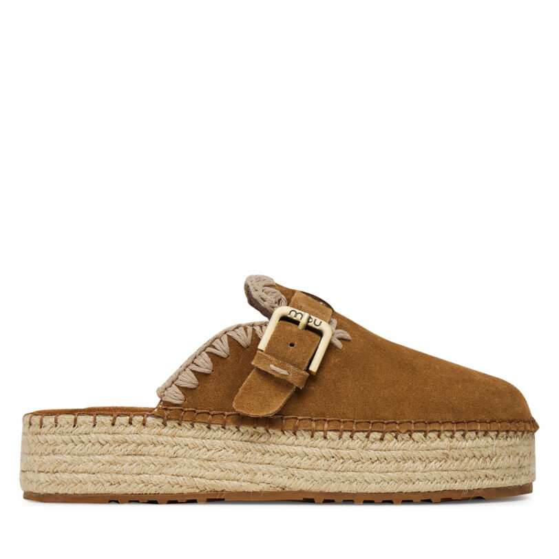 Еспадрили Mou Jute clog plain MU.SW641000A Кафяв цвят на ниска цена