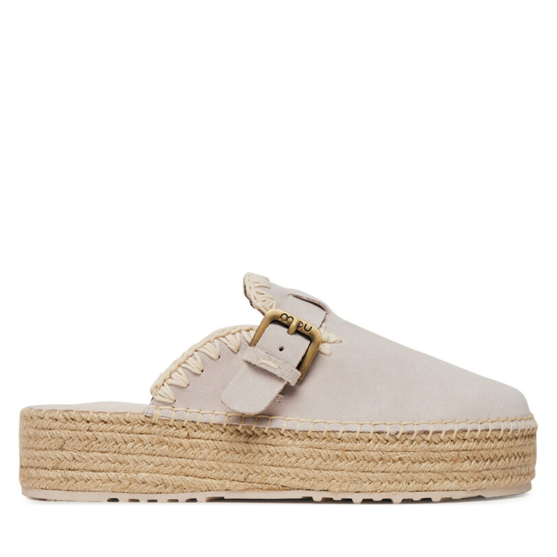 Еспадрили Mou Jute clog plain MU.SW641000A Сив цвят на ниска цена