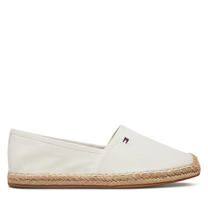 Еспадрили Tommy Hilfiger Flag Canvas Espadrille FW0FW08541 Екрю цвят на ниска цена