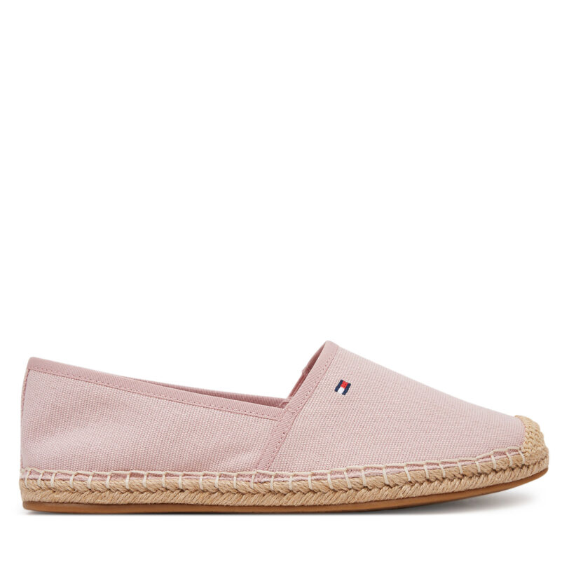 Еспадрили Tommy Hilfiger Flag Canvas Espadrille FW0FW08541 Розов цвят на ниска цена